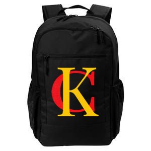 Kc Kansas City Red Yellow & Black Kc Classic Kc Initials Daily Commute Backpack