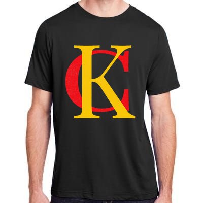 Kc Kansas City Red Yellow & Black Kc Classic Kc Initials Adult ChromaSoft Performance T-Shirt