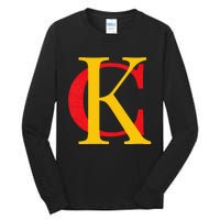 Kc Kansas City Red Yellow & Black Kc Classic Kc Initials Tall Long Sleeve T-Shirt