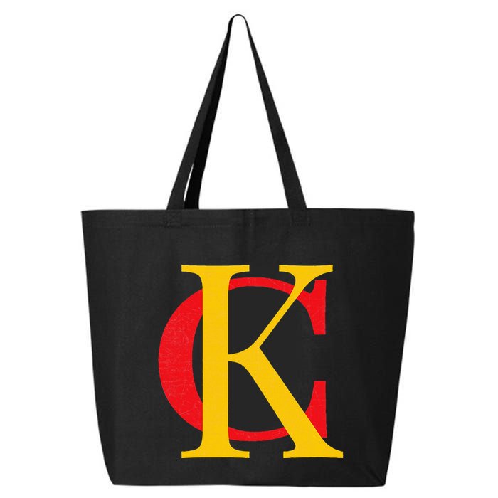 Kc Kansas City Red Yellow & Black Kc Classic Kc Initials 25L Jumbo Tote