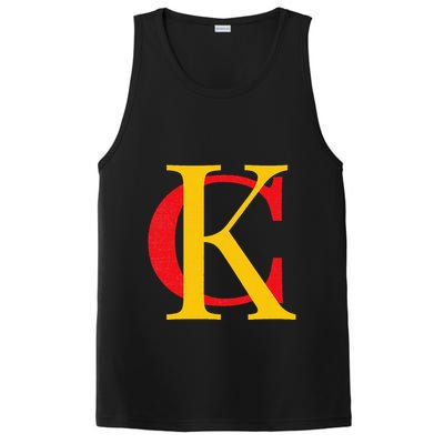 Kc Kansas City Red Yellow & Black Kc Classic Kc Initials PosiCharge Competitor Tank