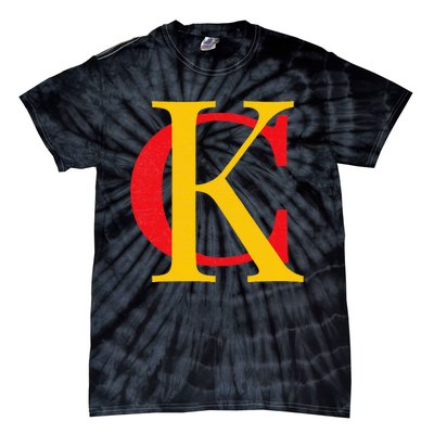 Kc Kansas City Red Yellow & Black Kc Classic Kc Initials Tie-Dye T-Shirt