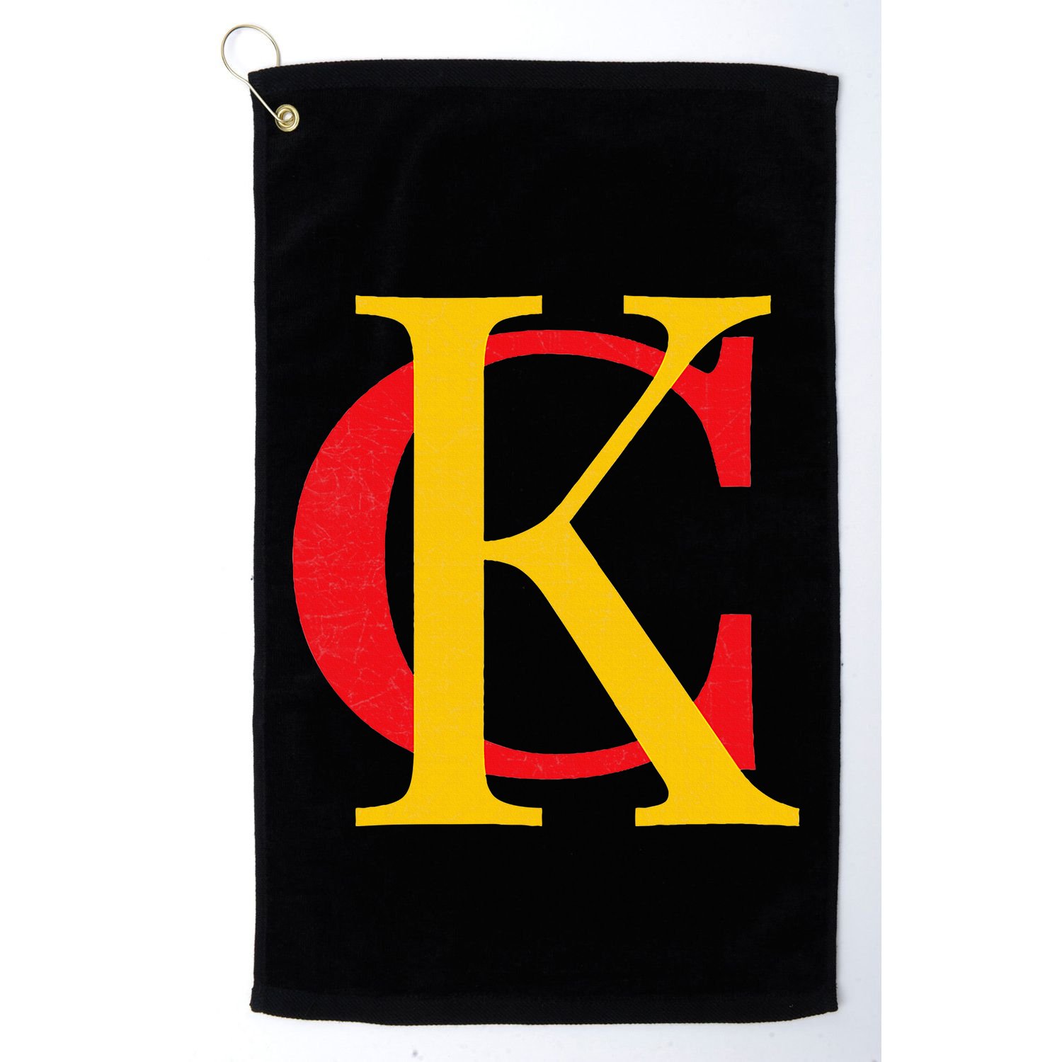 Kc Kansas City Red Yellow & Black Kc Classic Kc Initials Golf Towel