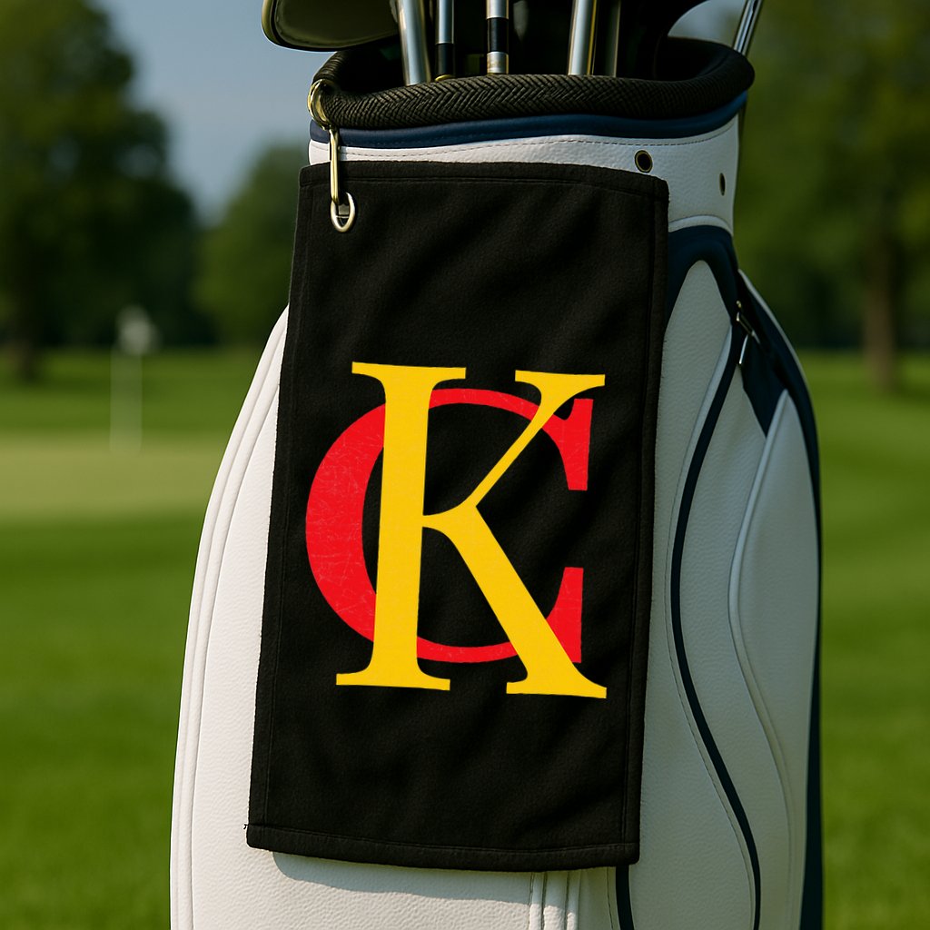 Kc Kansas City Red Yellow & Black Kc Classic Kc Initials Golf Towel