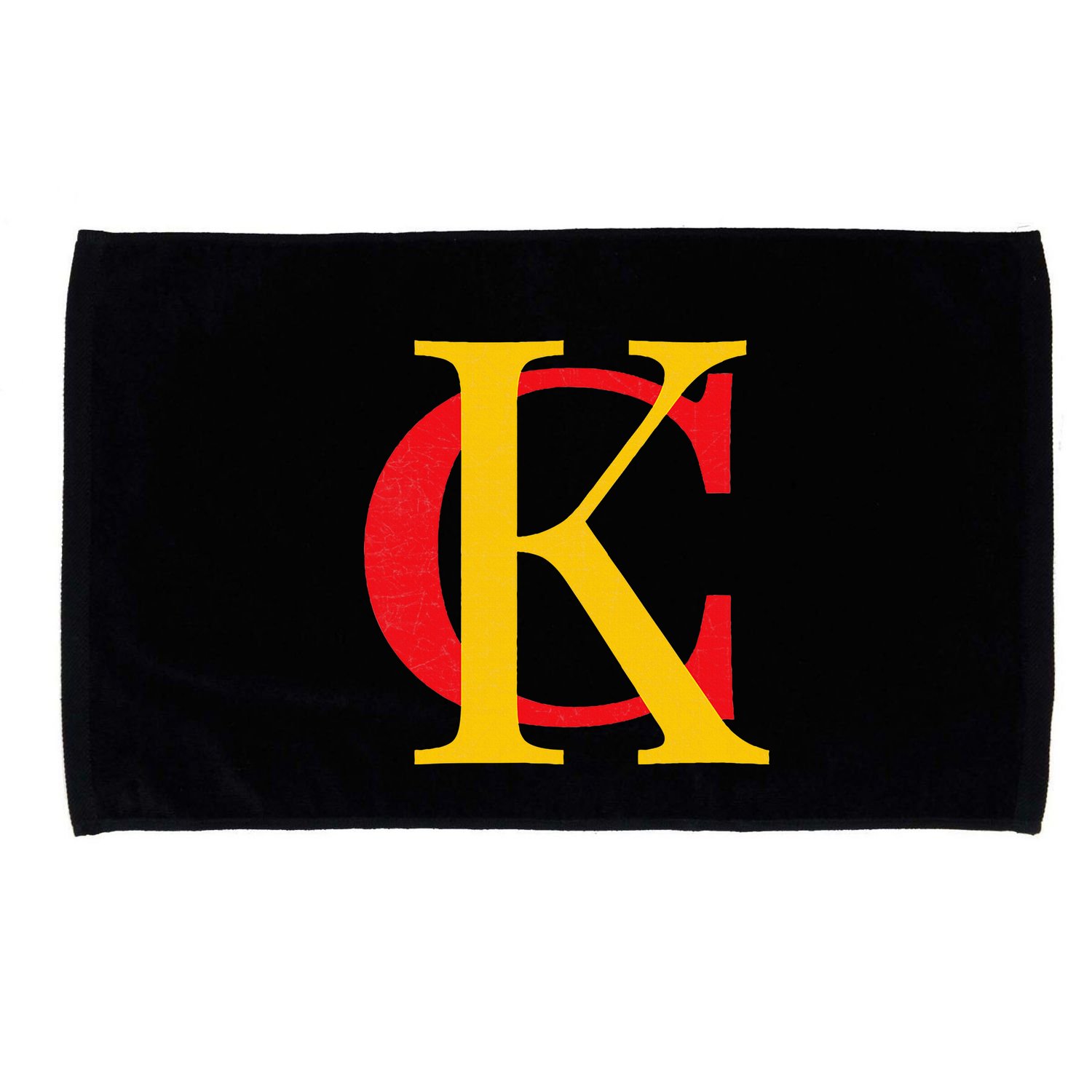 Kc Kansas City Red Yellow & Black Kc Classic Kc Initials Microfiber Hand Towel