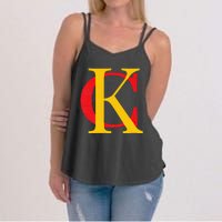 Kc Kansas City Red Yellow & Black Kc Classic Kc Initials Women's Strappy Tank