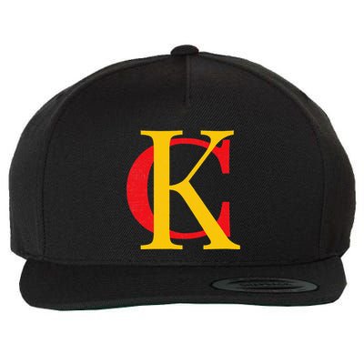 Kc Kansas City Red Yellow & Black Kc Classic Kc Initials Wool Snapback Cap