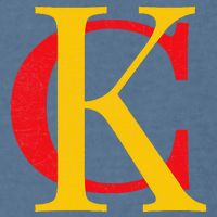 Kc Kansas City Red Yellow & Black Kc Classic Kc Initials Garment-Dyed Sweatshirt