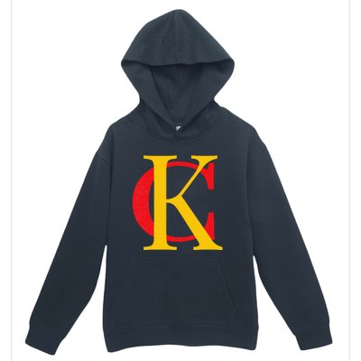 Kc Kansas City Red Yellow & Black Kc Classic Kc Initials Urban Pullover Hoodie