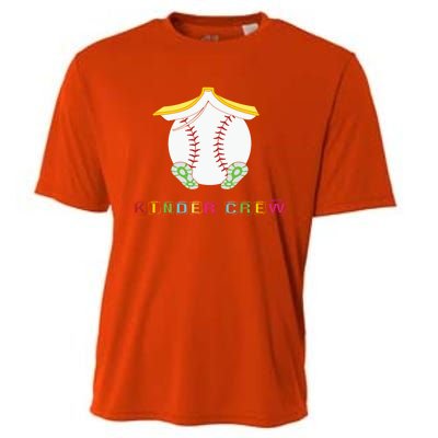 Kindergarten Kinder Crew Baseball First Day Kindergarten Gift Cooling Performance Crew T-Shirt