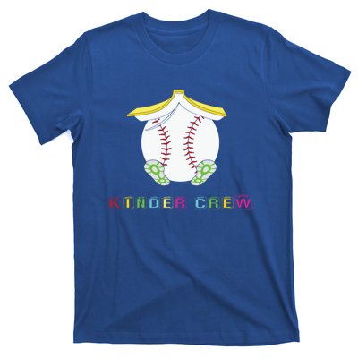 Kindergarten Kinder Crew Baseball First Day Kindergarten Gift T-Shirt