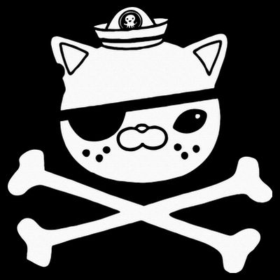 Kids Kwazii Cute Funny Pirate Cat Kids T-Shirt
