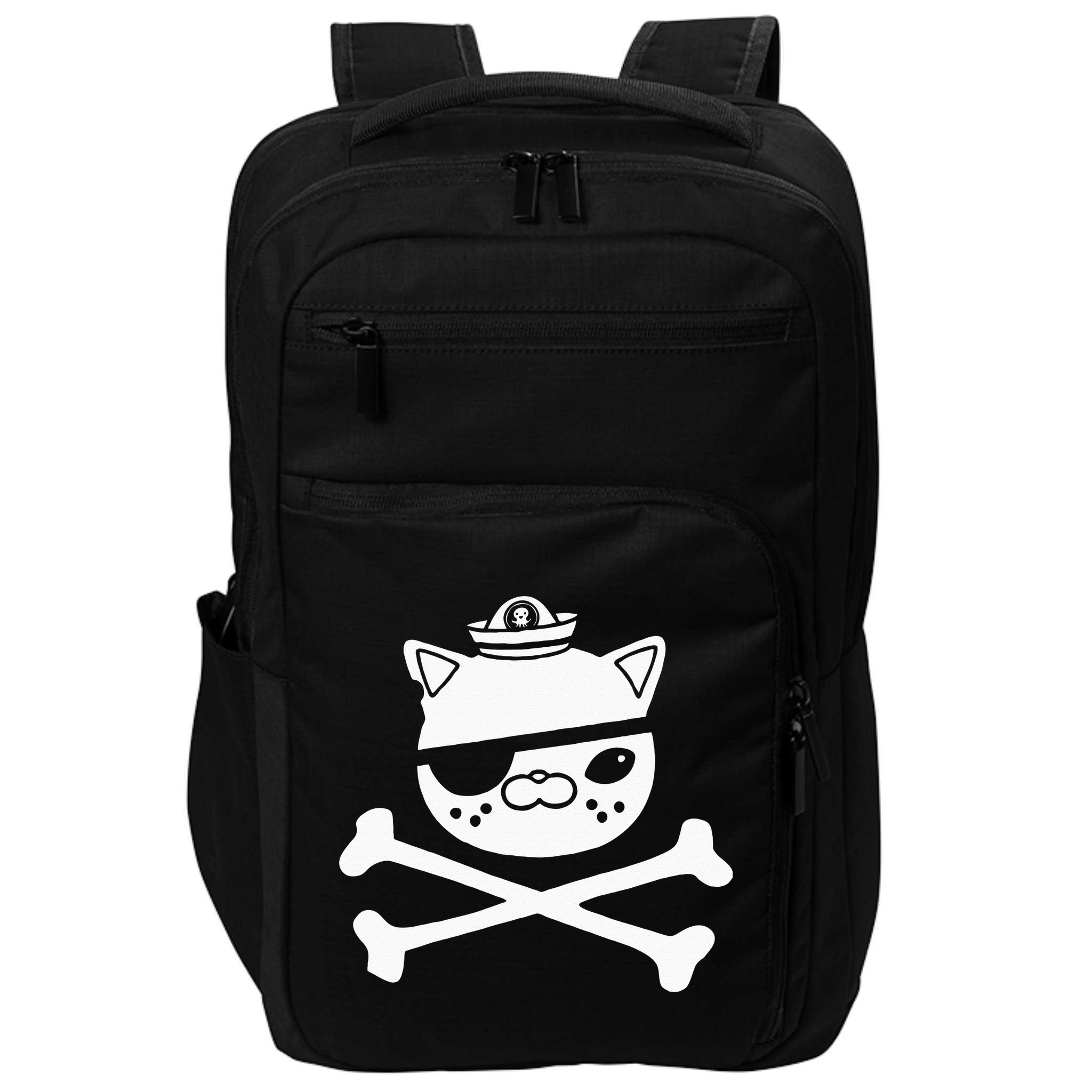 Kids Kwazii Cute Funny Pirate Cat Kids Impact Tech Backpack