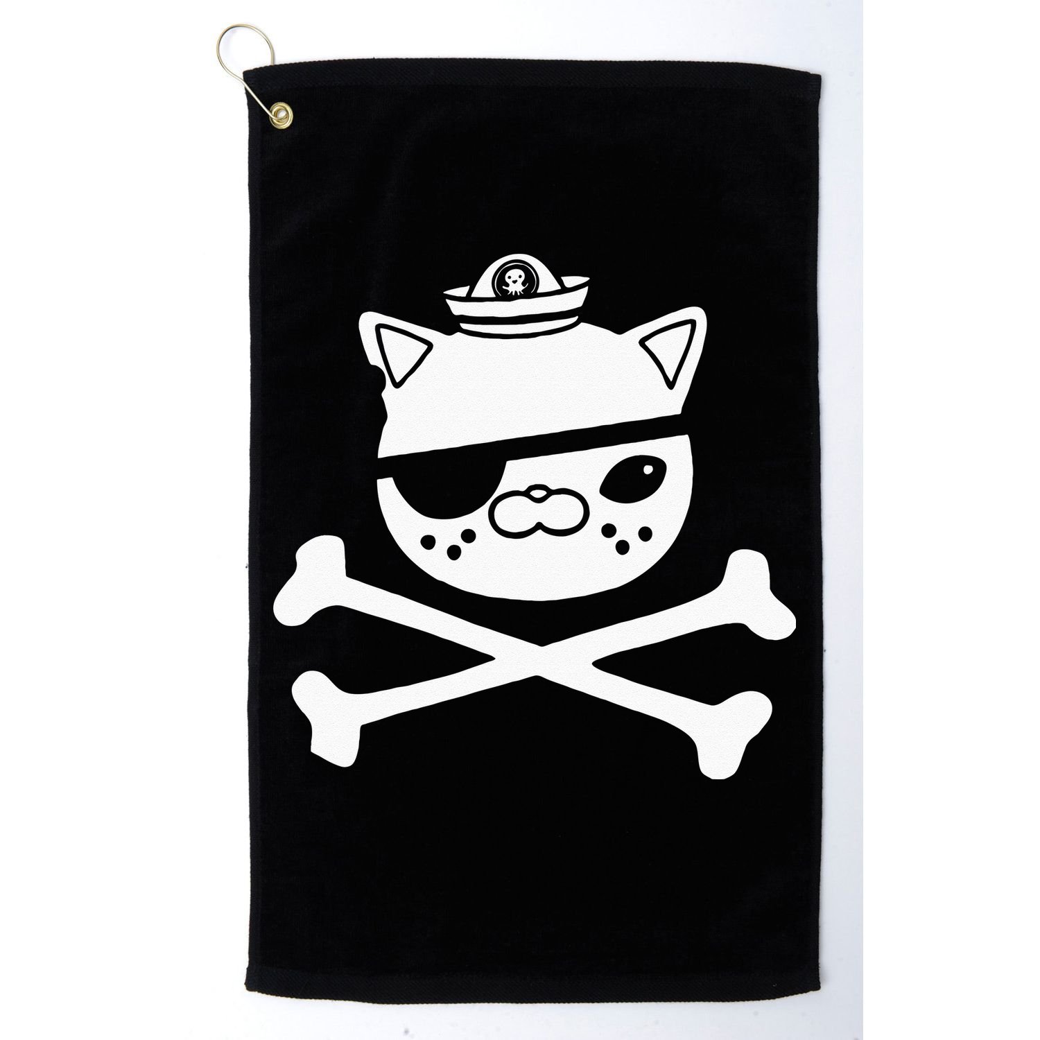 Kids Kwazii Cute Funny Pirate Cat Kids Golf Towel