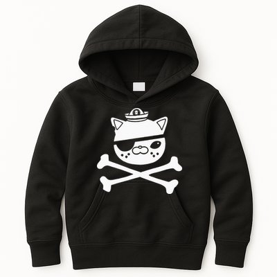 Kids Kwazii Cute Funny Pirate Cat Kids Kids Hoodie