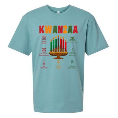 Kwanzaa Kinara Candles Seven Principles African Kwanzaa Sueded Cloud Jersey T-Shirt