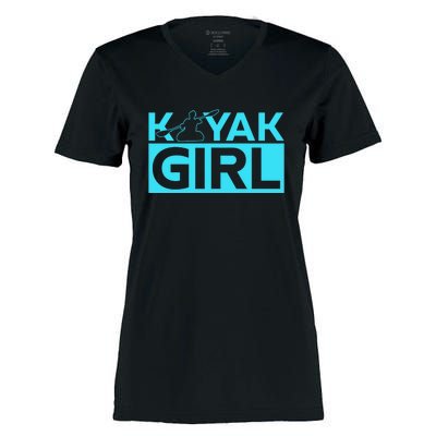 Kayaking Kayak Cool Gift Women's Momentum V-Neck T-Shirt