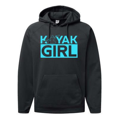 Kayaking Kayak Cool Gift Performance Fleece Hoodie