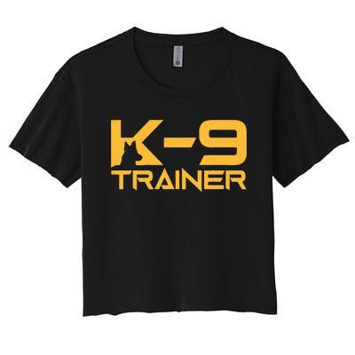 K9 K9 Dog Handler Trainer Police Security Halloween Women's Crop Top Tee