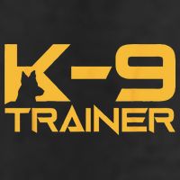 K9 K9 Dog Handler Trainer Police Security Halloween 7 Panel Mesh Trucker Snapback Hat