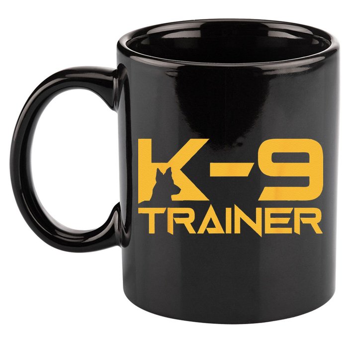 K9 K9 Dog Handler Trainer Police Security Halloween 11oz C Handle Ceramic Mug