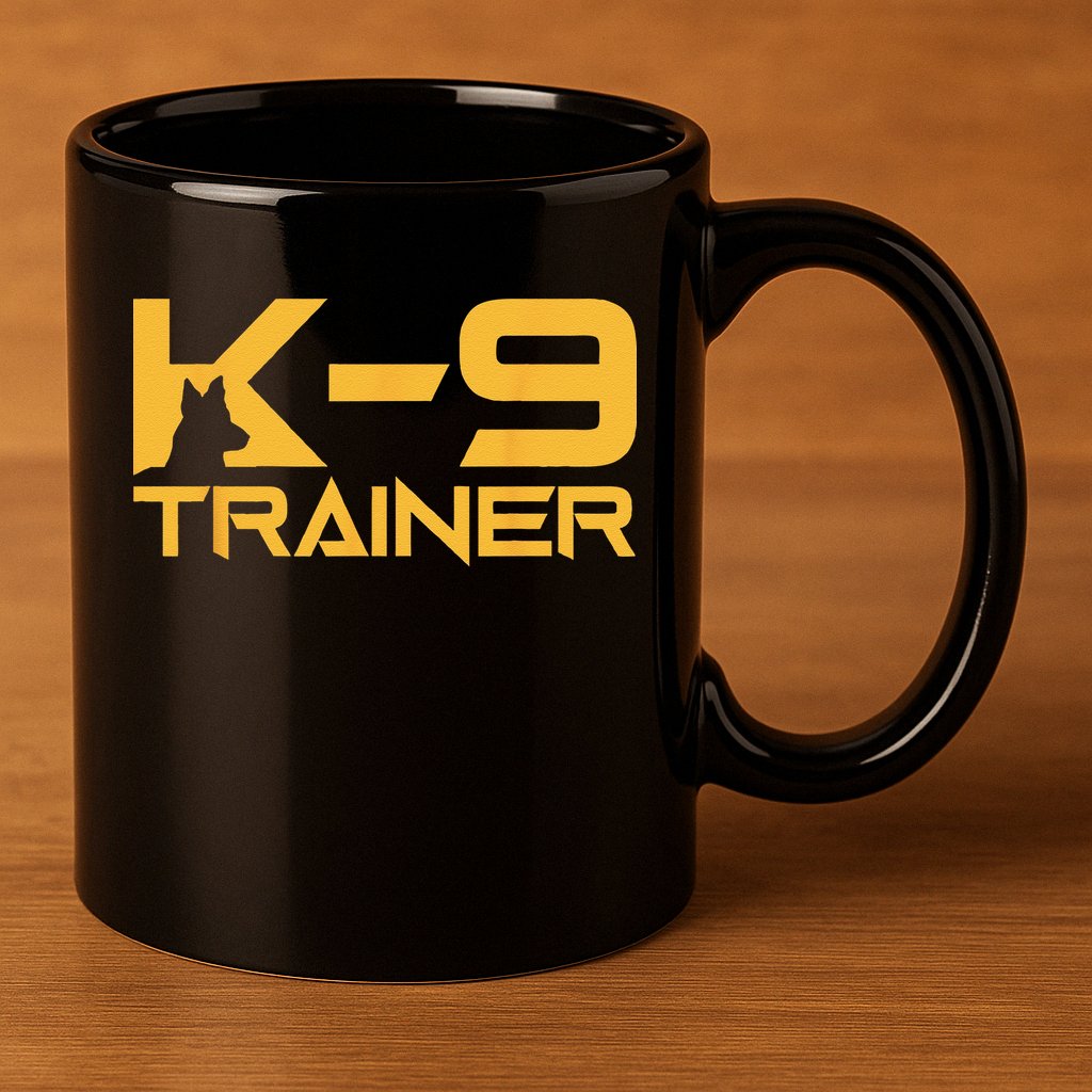 K9 K9 Dog Handler Trainer Police Security Halloween 11oz C Handle Ceramic Mug