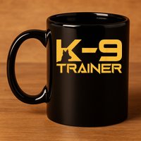 K9 K9 Dog Handler Trainer Police Security Halloween 11oz C Handle Ceramic Mug
