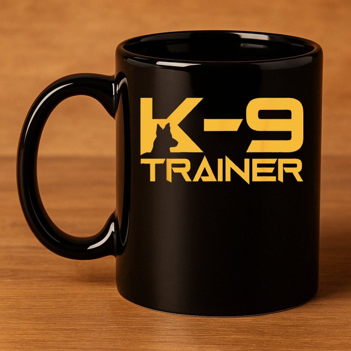 K9 K9 Dog Handler Trainer Police Security Halloween 11oz C Handle Ceramic Mug