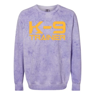 K9 K9 Dog Handler Trainer Police Security Halloween Colorblast Crewneck Sweatshirt