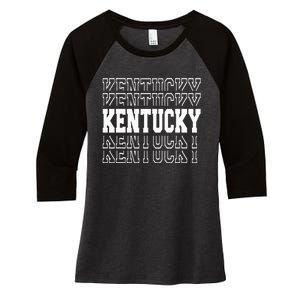 Kentucky Women's Tri-Blend 3/4-Sleeve Raglan Shirt