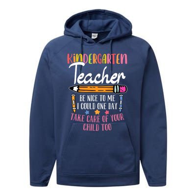 Kindergartner Kindergarten Educators Kindergarten Teacher Cute Gift Performance Fleece Hoodie