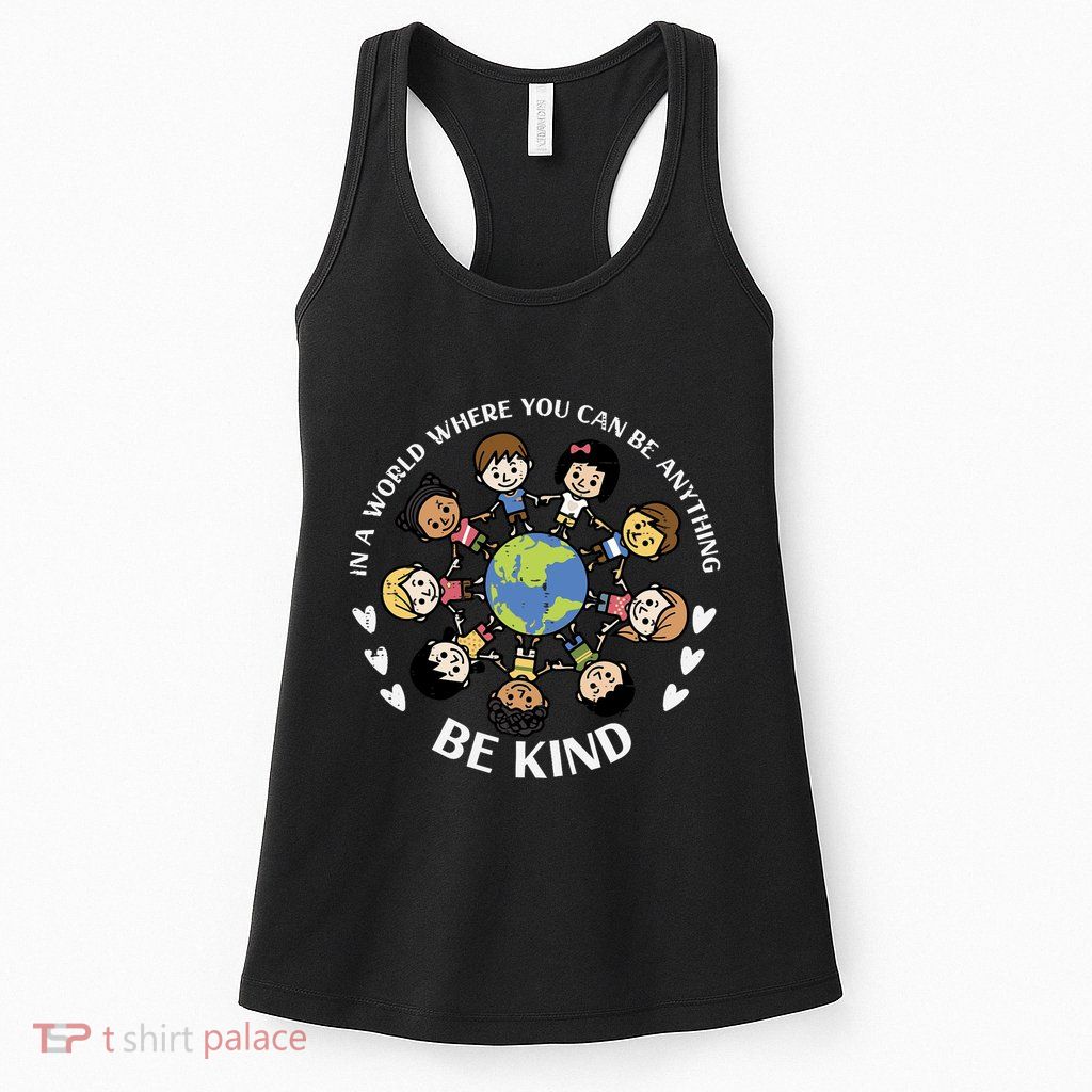 Kind Kids Earth Anti Bullying Unity Day Orange Boy Girl Womens Tank Top