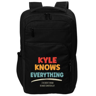 Kyle Knows Everything Name Kyle Impact Tech Backpack