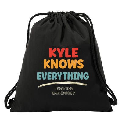 Kyle Knows Everything Name Kyle Drawstring Bag
