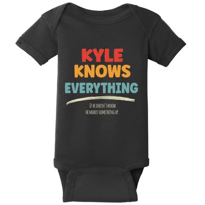 Kyle Knows Everything Name Kyle Baby Bodysuit