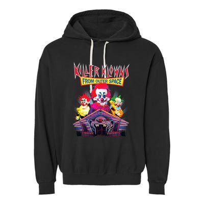 Killer Klowns From Outer Space Crazy House Garment-Dyed Fleece Hoodie