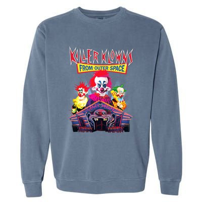 Killer Klowns From Outer Space Crazy House Garment-Dyed Sweatshirt