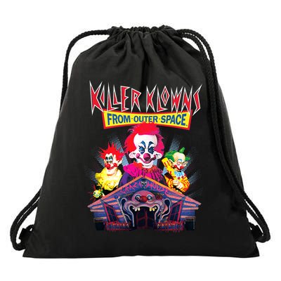 Killer Klowns From Outer Space Crazy House Drawstring Bag