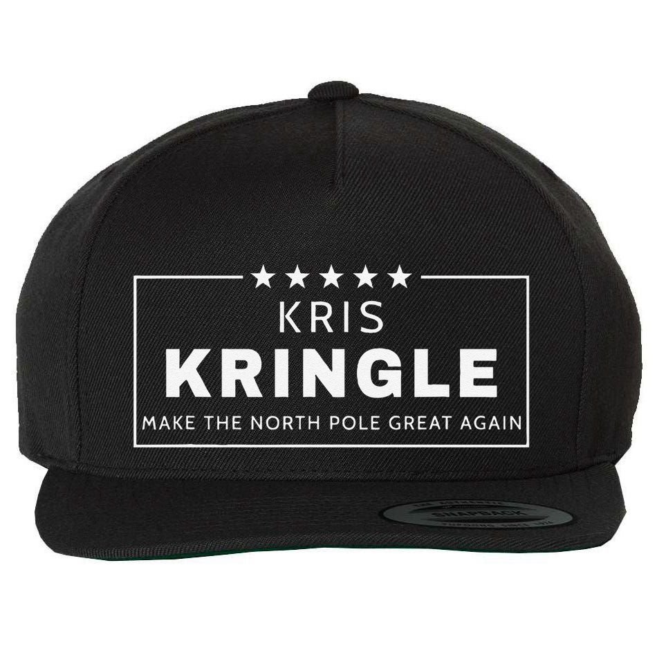 Kris Kringle Funny Christmas Make The North Pole Great Again Wool Snapback Cap