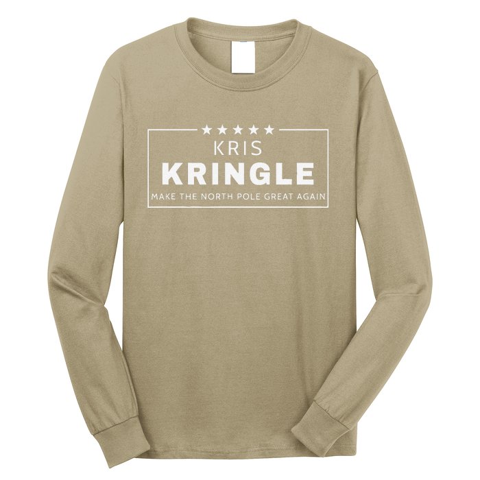 Kris Kringle Funny Christmas Make The North Pole Great Again Long Sleeve Shirt