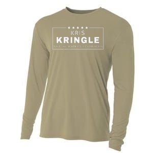 Kris Kringle Funny Christmas Make The North Pole Great Again Cooling Performance Long Sleeve Crew