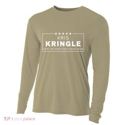 Kris Kringle Funny Christmas Make The North Pole Great Again Cooling Performance Long Sleeve Crew