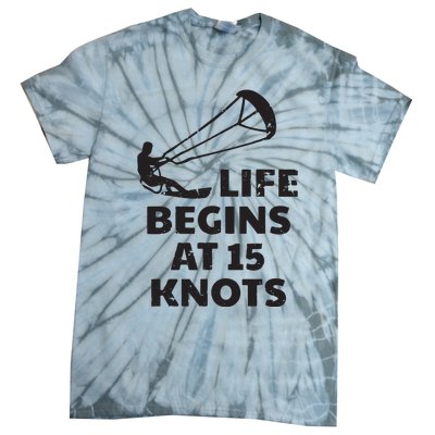 Kiteboarding Kitesurfing Funny 15 Knots Joke Kiteboarder Tie-Dye T-Shirt