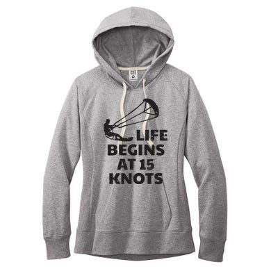 Kiteboarding Kitesurfing Funny 15 Knots Joke Kiteboarder Women's Fleece Hoodie