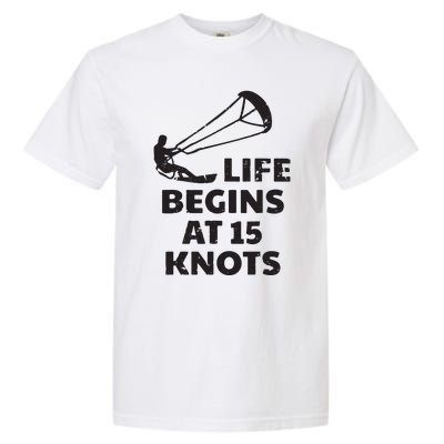 Kiteboarding Kitesurfing Funny 15 Knots Joke Kiteboarder Garment-Dyed Heavyweight T-Shirt