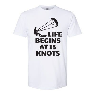 Kiteboarding Kitesurfing Funny 15 Knots Joke Kiteboarder Softstyle CVC T-Shirt