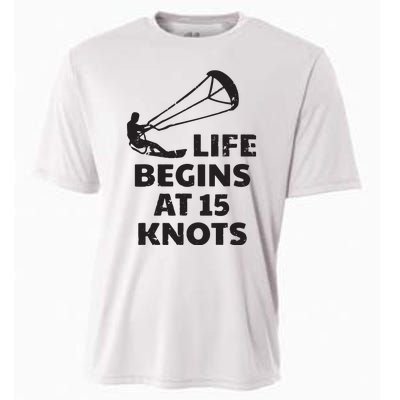 Kiteboarding Kitesurfing Funny 15 Knots Joke Kiteboarder Cooling Performance Crew T-Shirt