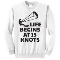 Kiteboarding Kitesurfing Funny 15 Knots Joke Kiteboarder Sweatshirt