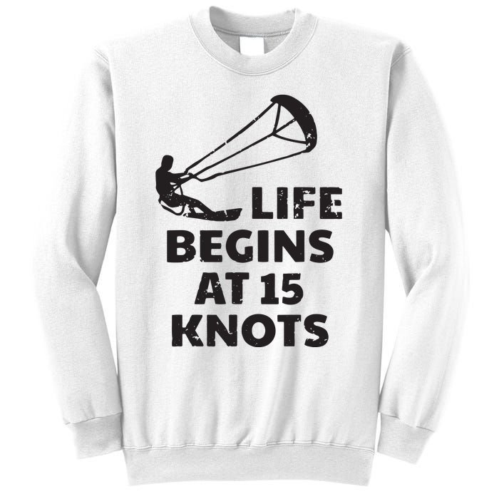 Kiteboarding Kitesurfing Funny 15 Knots Joke Kiteboarder Sweatshirt