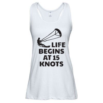 Kiteboarding Kitesurfing Funny 15 Knots Joke Kiteboarder Ladies Essential Flowy Tank